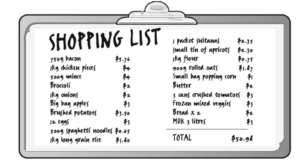 shopping list
