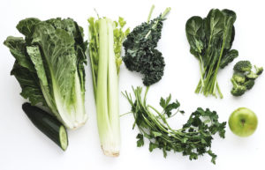 Leafy greens in my Green Smoothie
