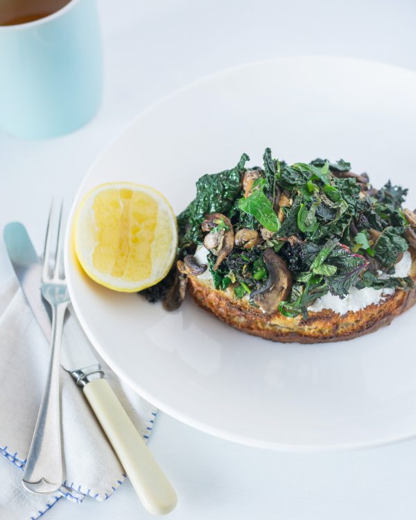 Mushroom, Greens & Ricotta on Sourdough Toast