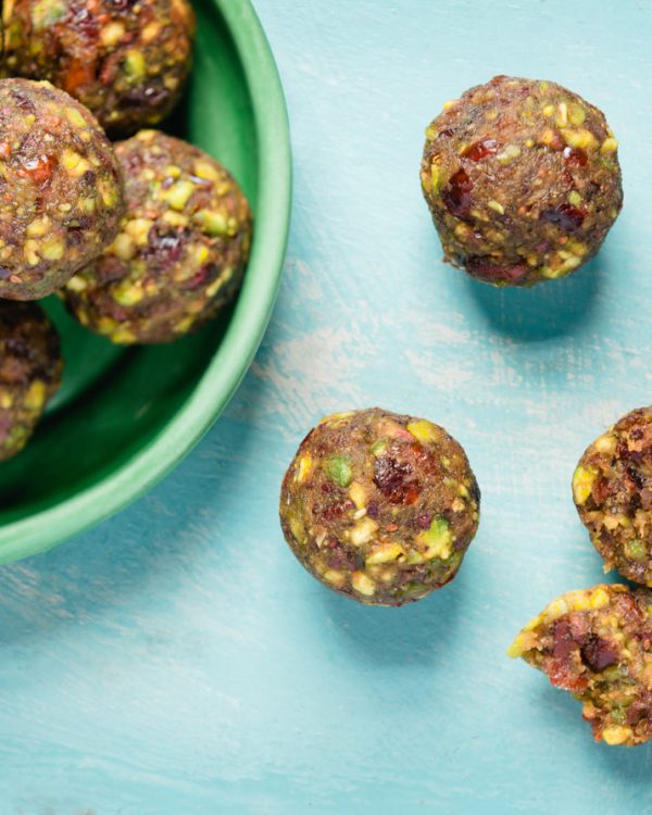Cranberry, Pistachio & Carrot Balls