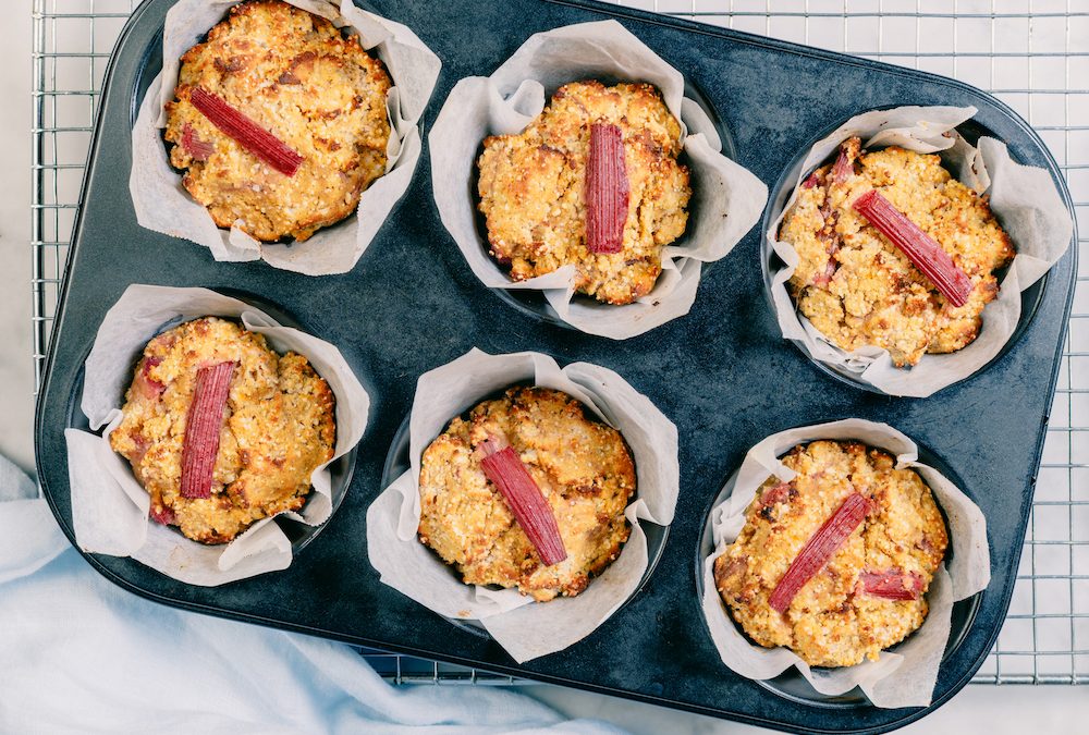 Rhubarb Coconut Muffin